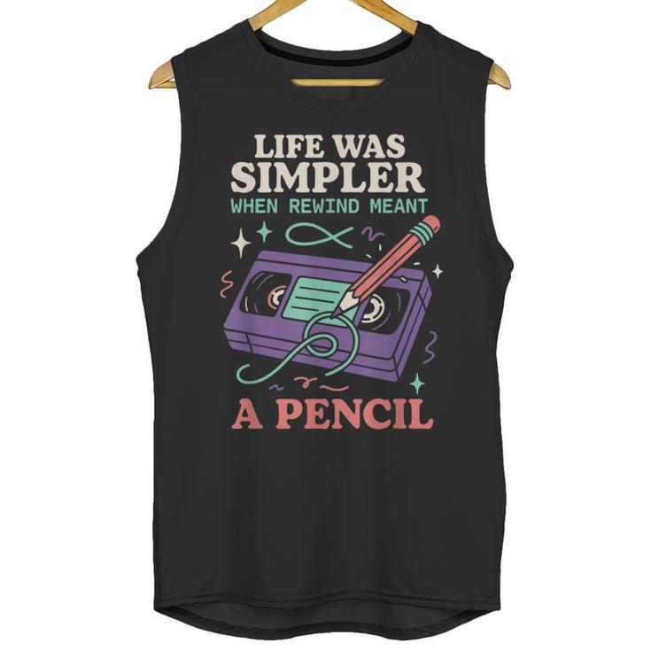 90s Baby Tired Millennial Burnout Nostalgia Parenting Unisex Tank Top