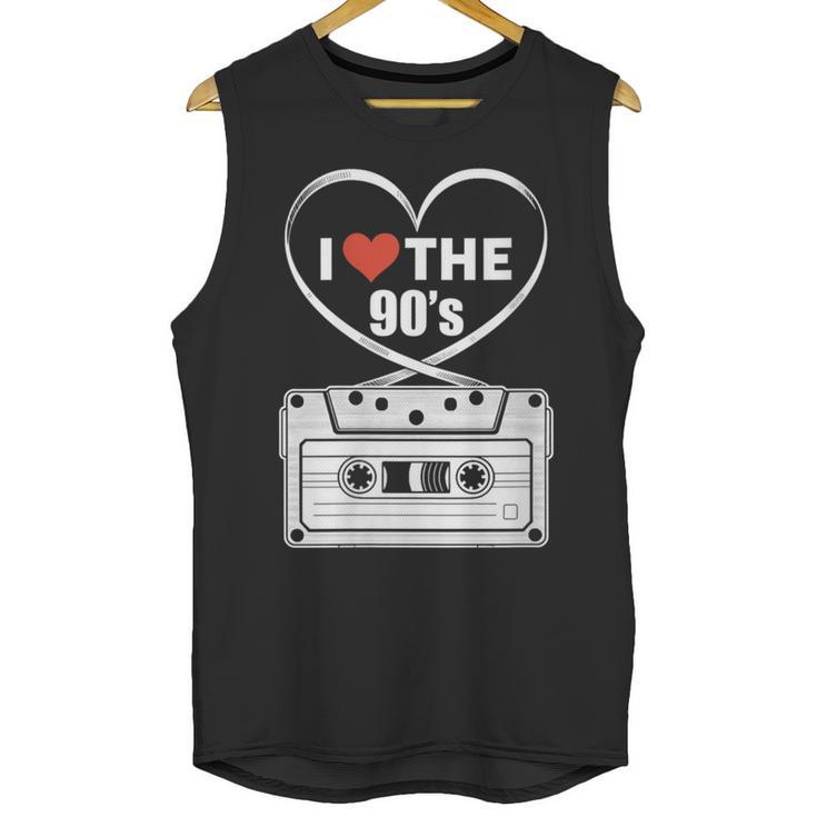 90s Nostalgia Cassette Heart Retro I Love The 90s Unisex Tank Top