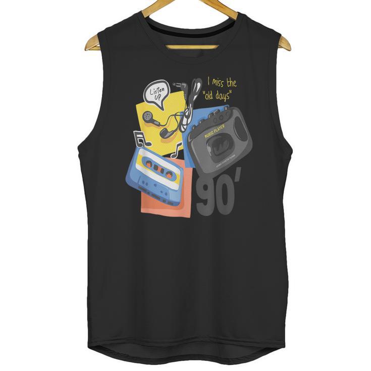 90s Retro Cassette And Walkman Nostalgia Graphic Tee Unisex Tank Top