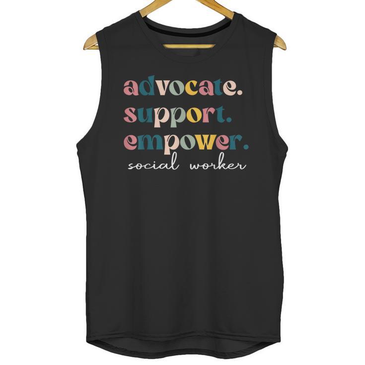 Advocate Support Empower Cute Social Worker Graduation MSW Unisex Tank Top