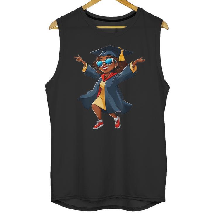 African American Woman Girl Graduation Class Unisex Tank Top