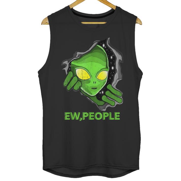 Alien Face Ew People UFO Introvert Meme Men Women Kids Unisex Tank Top Alien Face Ew People UFO Introvert Meme Men Women Kids Unisex Tank Top