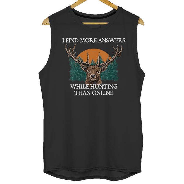 More Answers While Hunting Introvert Hunter Antisocial Unisex Tank Top
