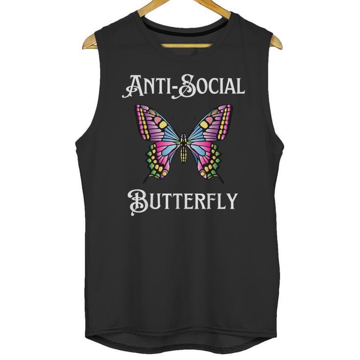 Antisocial Butterfly Aesthetic Introvert For Women Men Unisex Tank Top