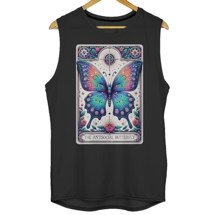 Antisocial Butterfly Introvert Distressed Unisex Tank Top