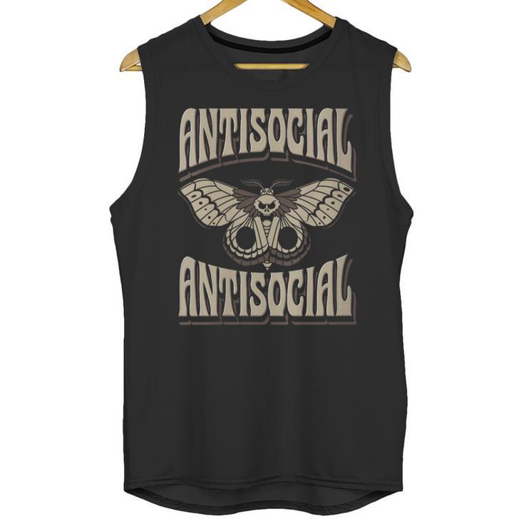 Antisocial Butterfly Quote Socially Selective Introvert Unisex Tank Top