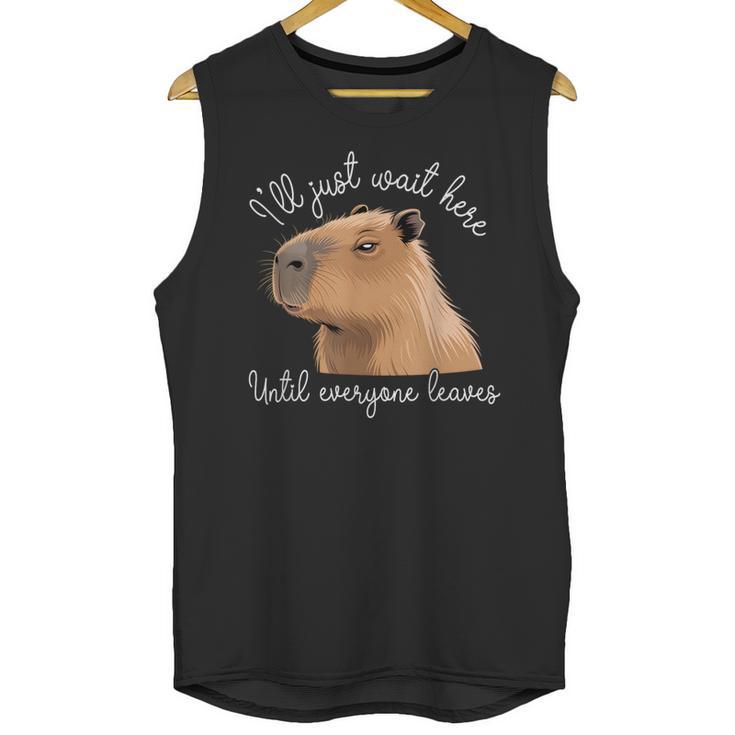 Antisocial Introvert Capybara Sarcastic Humor Unisex Tank Top