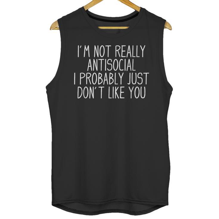 Antisocial Tee Co Introvert -Adults Modern Classic Unisex Tank Top