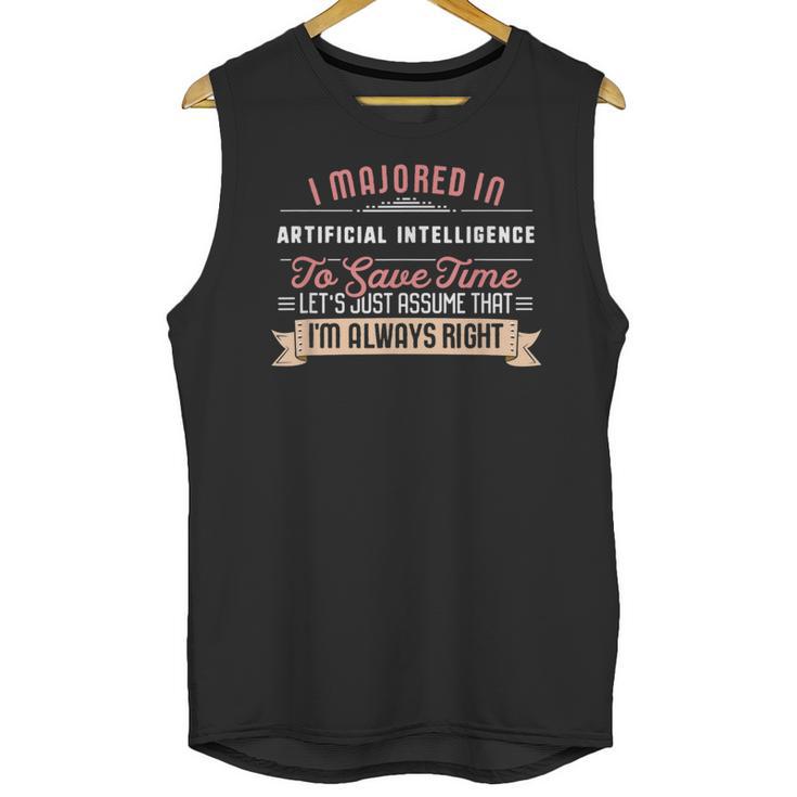 Artificial Intelligence Major Student Shirt Graduation Unisex Tank Top