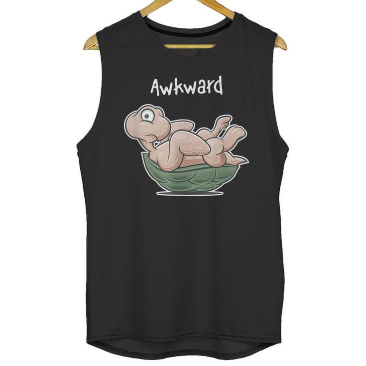 Awkward Turtle Upside Down Witty Comical Introvert Unisex Tank Top Awkward Turtle Upside Down Witty Comical Introvert Unisex Tank Top