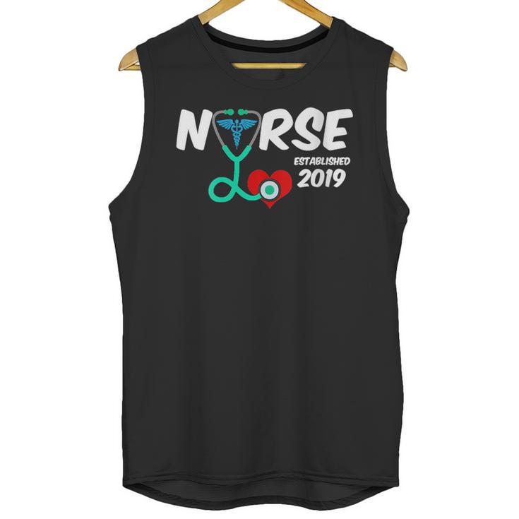Best Nurse Graduation- RN Nurse Established 2019 LPN Unisex Tank Top
