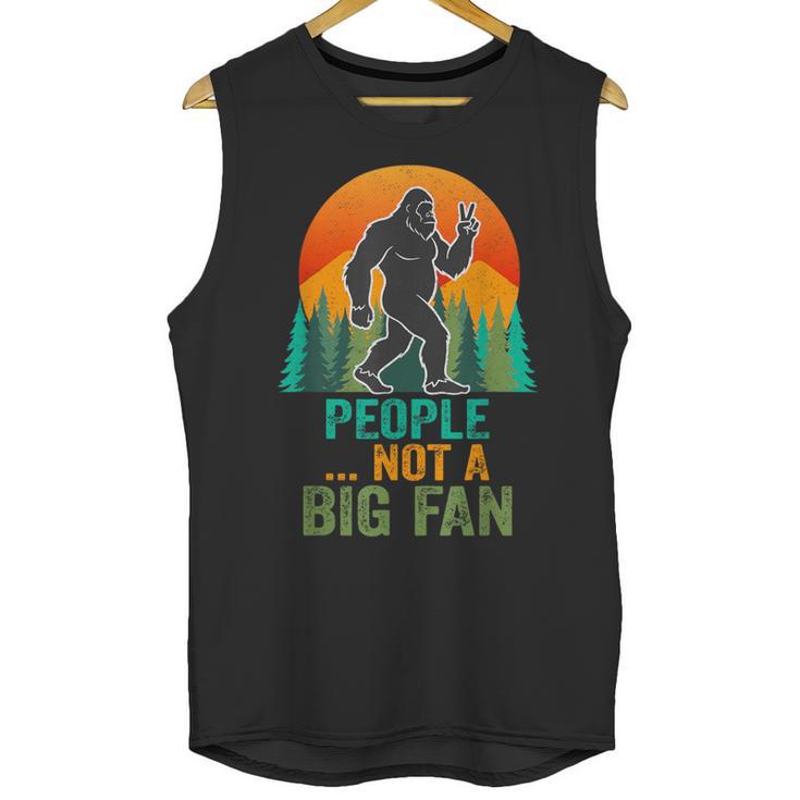 Bigfoot Introvert People Not A Big Fan Retro Sasquatch Unisex Tank Top