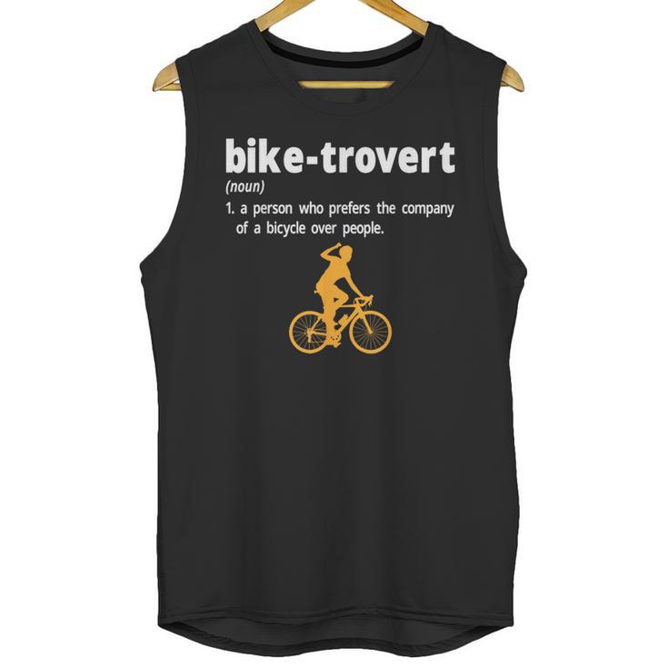 Bike-Trovert Bicycle Humor Definition Introvert Unisex Tank Top