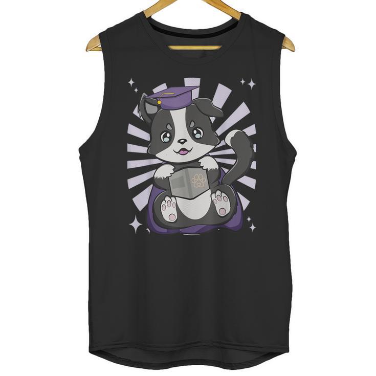 Border Collie Dog Lover Cute Anime School Graduation Men Women Kids Unisex Tank Top