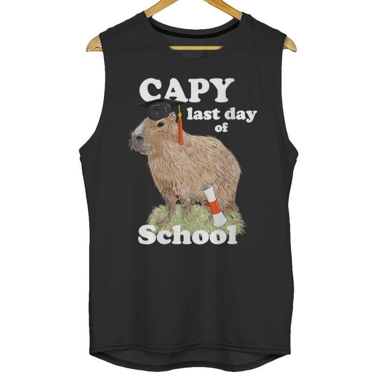 Capy Last Day Of School Capybara Graduation Quote Unisex Tank Top