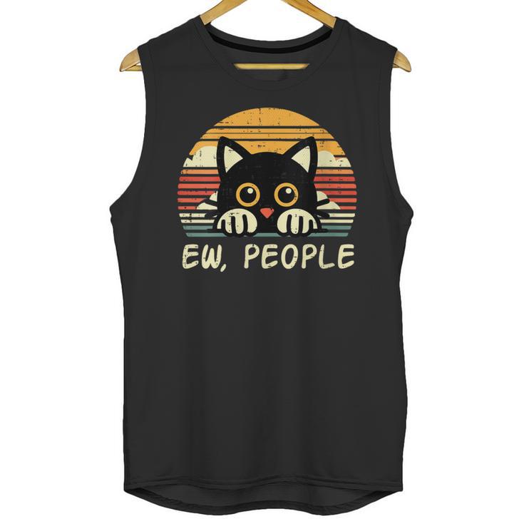 Cat Eww People Introvert Meme Women Men Kids Unisex Tank Top