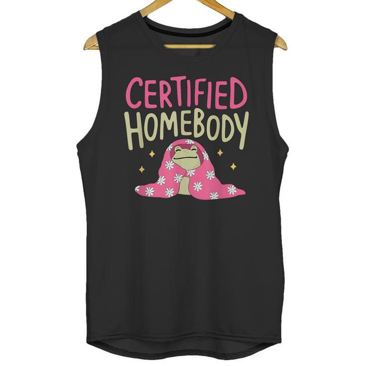 Certified Homebody Trendy Frog Introvert Unisex Tank Top
