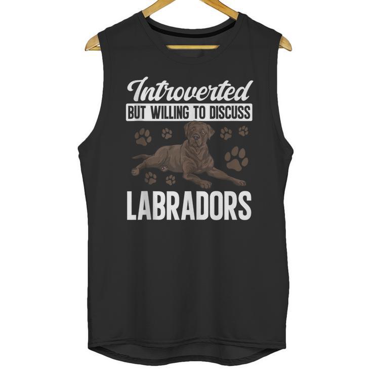 Chocolate Lab Dog Introvert Chocolate Labrador Retriever Unisex Tank Top