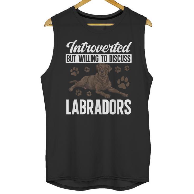 Chocolate Lab Dog Introvert Chocolate Labrador Retriever Unisex Tank Top