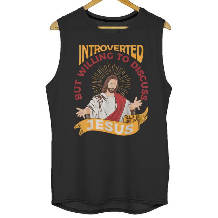 Christian Jesus Religious Sayings Catholic Introvert Unisex Tank Top