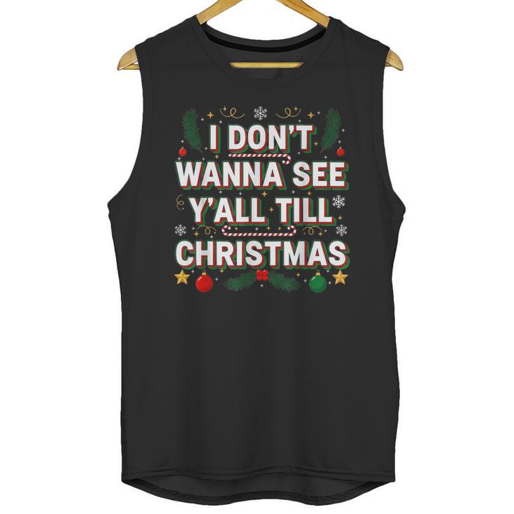 Christmas Sarcastic Introvert Holiday Shirt Unisex Tank Top