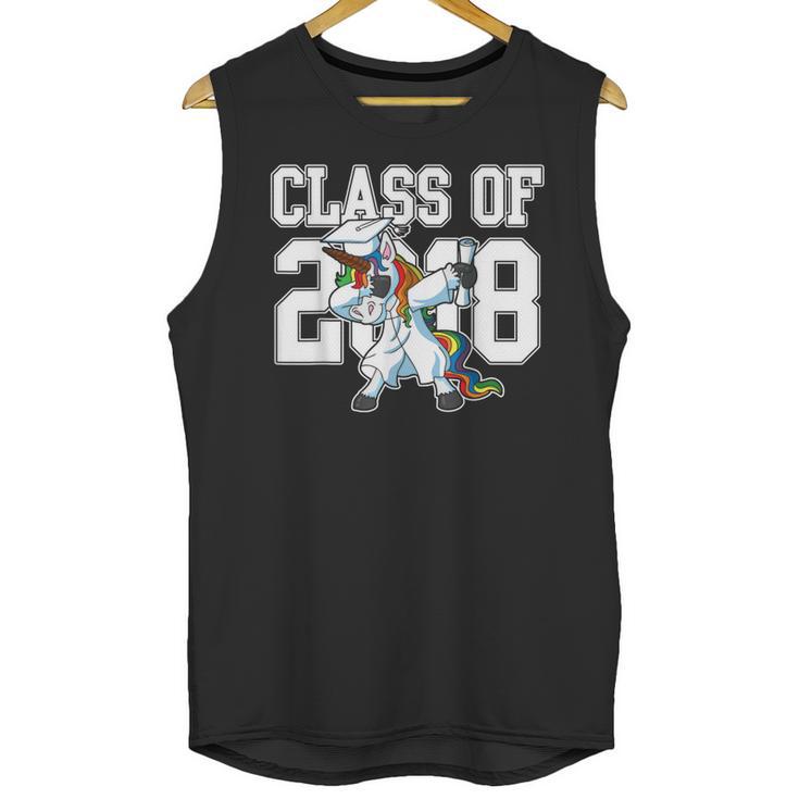 Class Of 2018 Dabbing Unicorn Graduation Shirt Unisex Tank Top