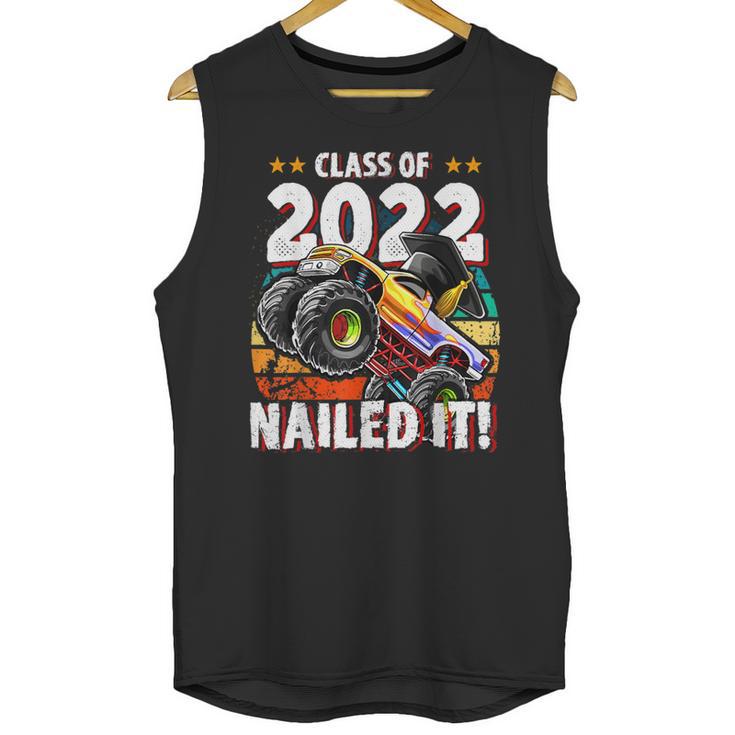 Class Of 2022 Monster Truck Graduation Cap Retro Sunset Boy Unisex Tank Top