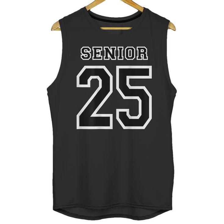 Class Of 2025 High School Senior 25 On Back Graduation Unisex Tank Top