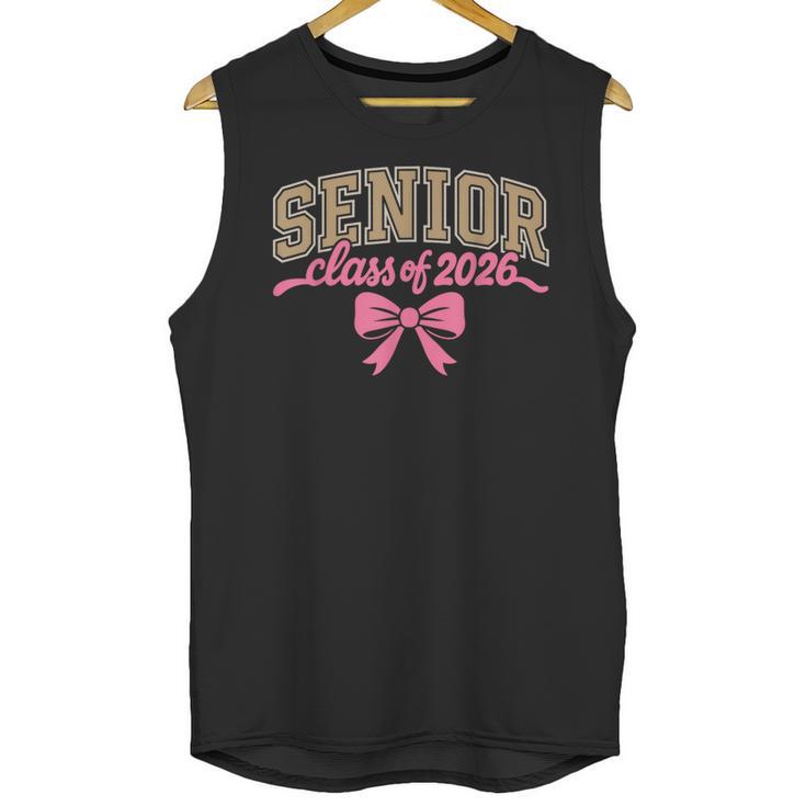 Class Of 2026 Pink Coquette Bow Senior Graduation Unisex Tank Top