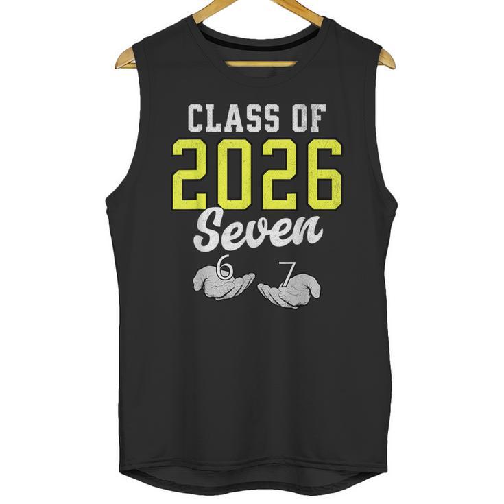 Class Of 2026 Six Seven Senior Yellow Graduation 6 7 Unisex Tank Top
