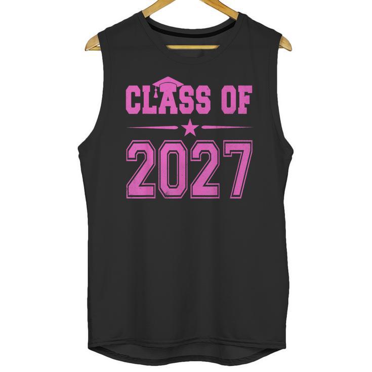 Class Of 2027 Pink Girls Shirt Graduation Unisex Tank Top