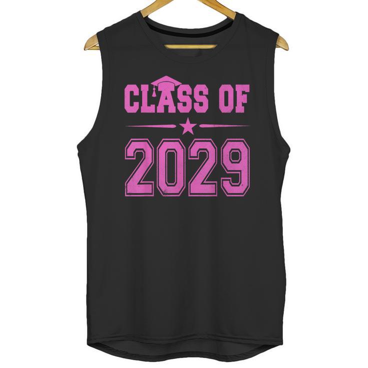 Class Of 2029 Pink Girls Shirt Graduation Unisex Tank Top