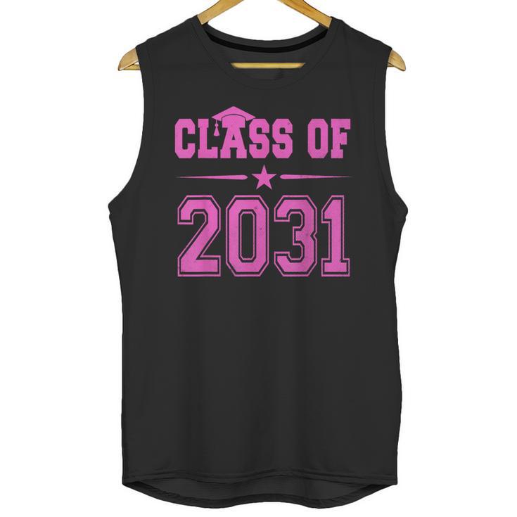 Class Of 2031 Pink Girls Shirt Graduation Unisex Tank Top