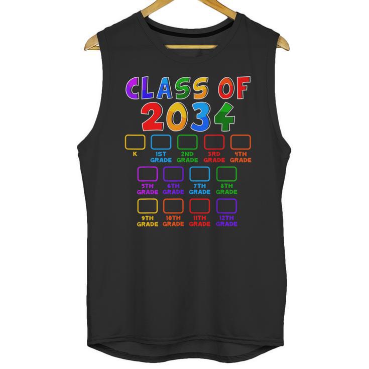 Class Of 2034 Grow With Me Graduation First Day Of School Unisex Tank Top