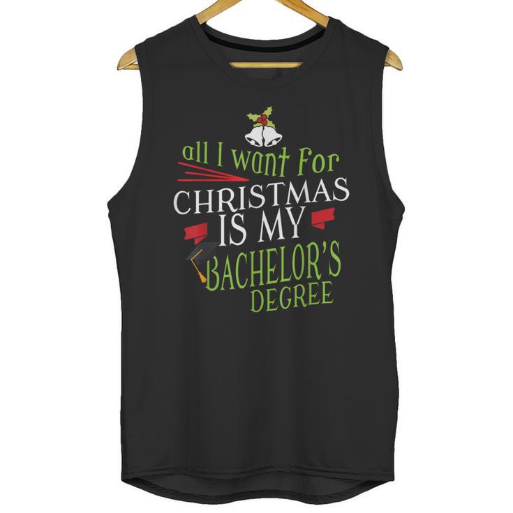 College Student Christmas Bachelors Degree Graduation Unisex Tank Top