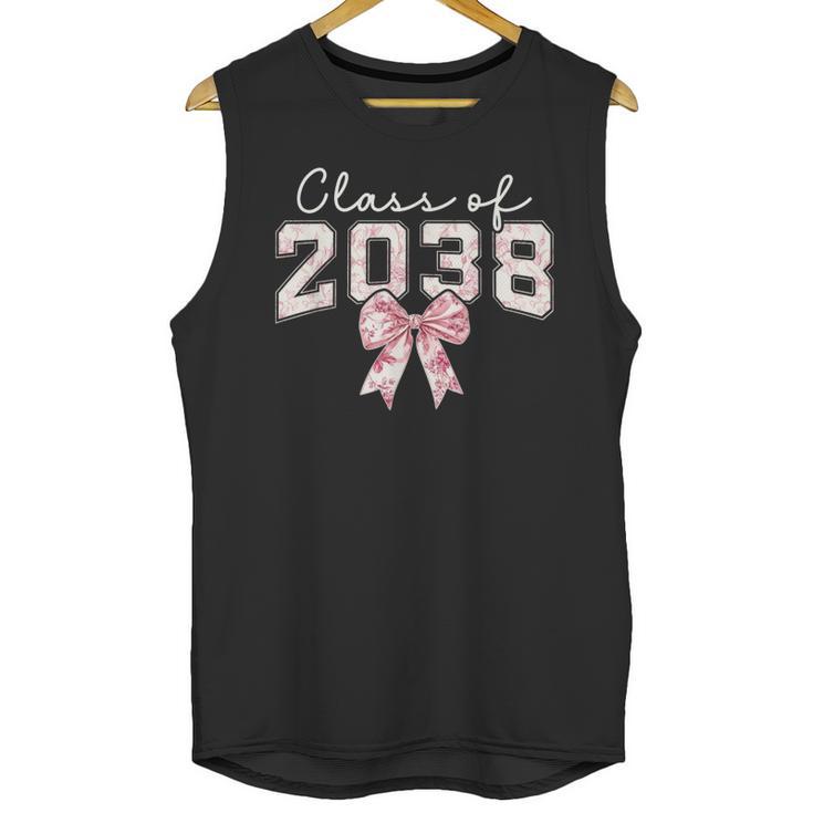 Coquette Bow Preppy Class Of 2038 Girly Girl 2038 Graduation Unisex Tank Top