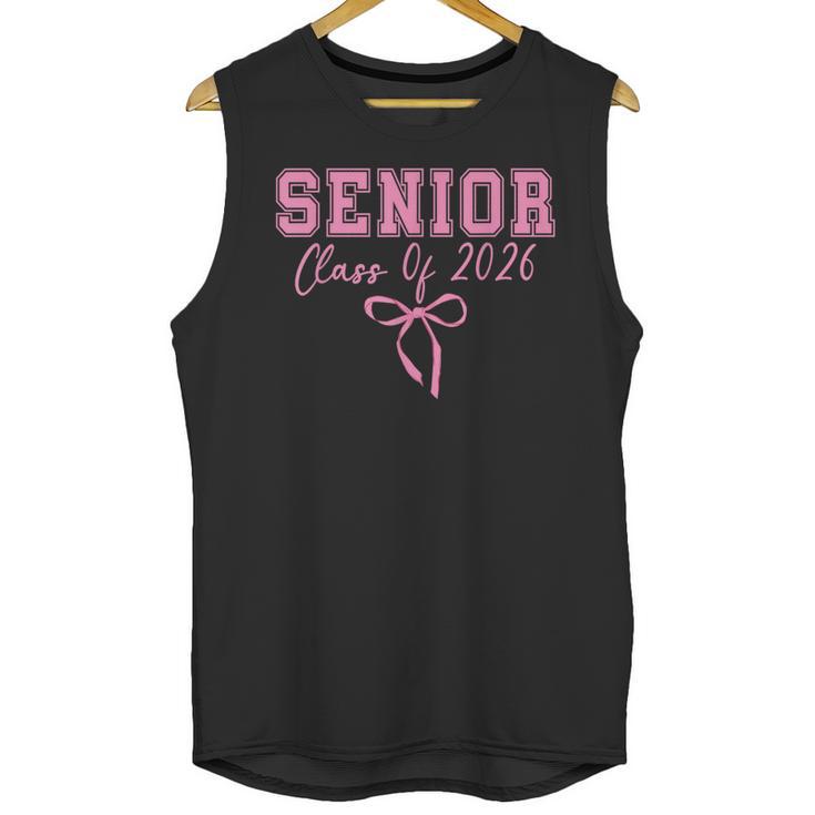 Coquette Senior 2026 Class Of 2026 Pink Bow Graduation 2026 Unisex Tank Top