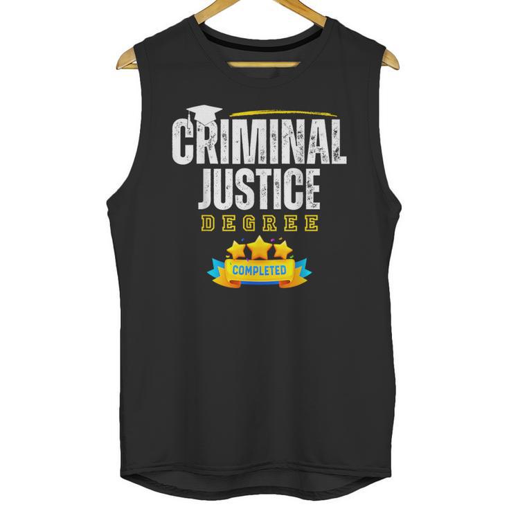 Criminal Justice Degree Graduation Senior Celebration Grad Unisex Tank Top