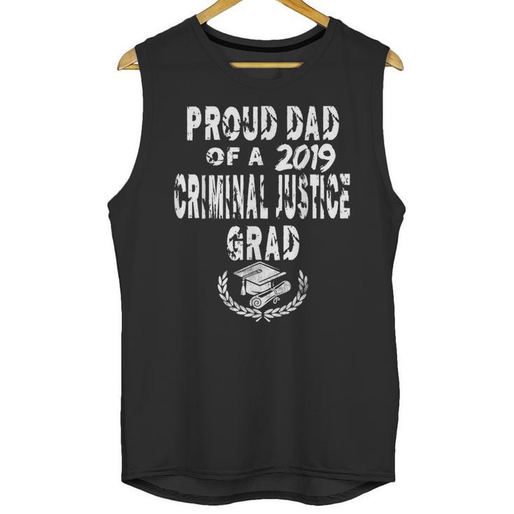 Criminal Justice Grad Proud Dad Vintage Graduation T Shirts Unisex Tank Top