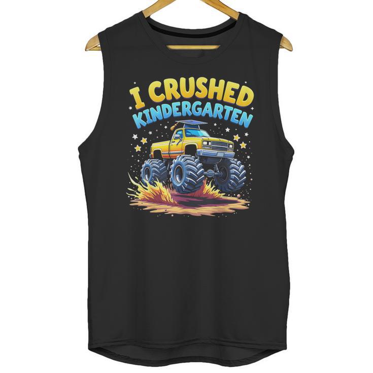 I Crushed Kindergarten Monster Truck Graduation Boys Kids Unisex Tank Top