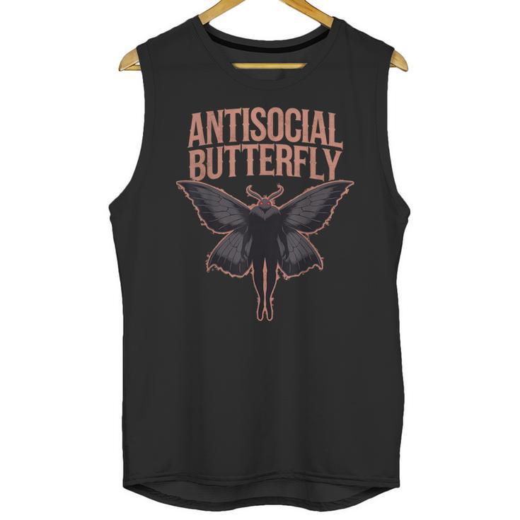 Cryptid Cryptozoology Mothman Introvert -Adults Butterfly Small Crew Neck Classic Fit Short Sleeve Polyester 100 Printed Blended Fabric Unisex Tank Top