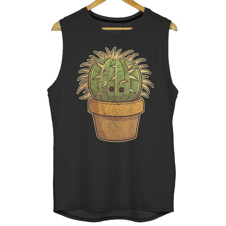 Cute Golden Barrel Cactus Introvert Distressed Unisex Tank Top Cute Golden Barrel Cactus Introvert Distressed Unisex Tank Top