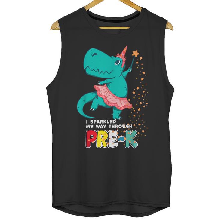 Cute Magical Ballerina Dino Unicorn Pre-K Graduation Unisex Tank Top