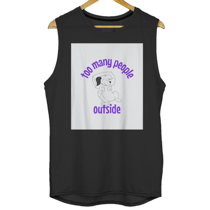 Cute Puppy With a Quote For Introverts Unisex Tank Top