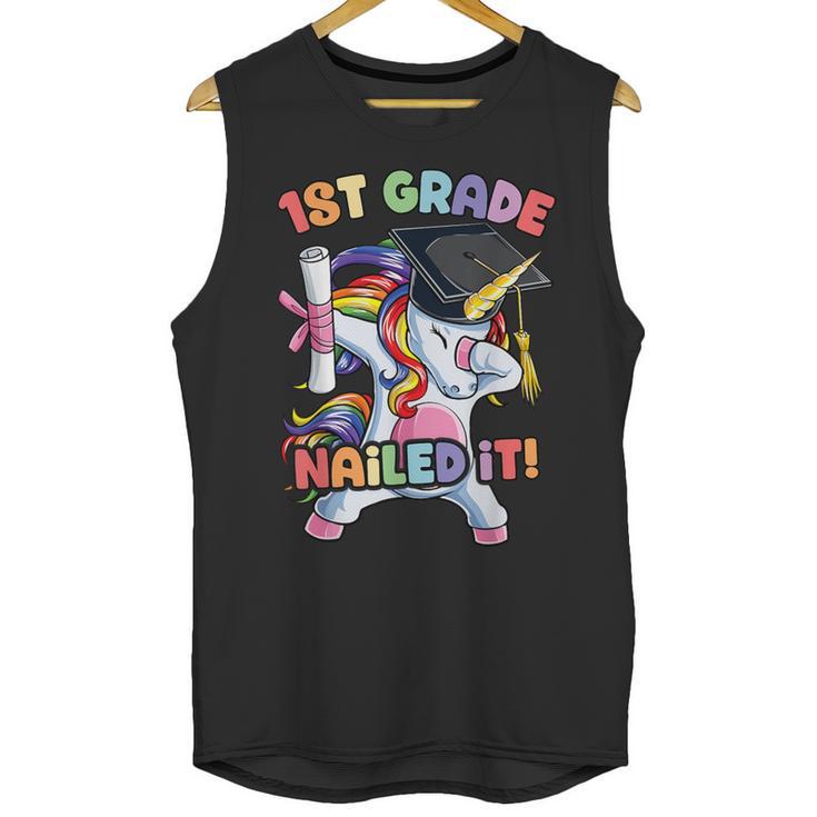 Dabbing 1st Grade Unicorn Graduation Class Of 2021 Nailed It Unisex Tank Top