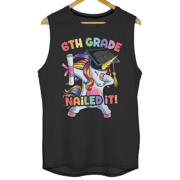 Dabbing 6th Grade Unicorn Graduation Class Of 2020 Nailed It Unisex Tank Top