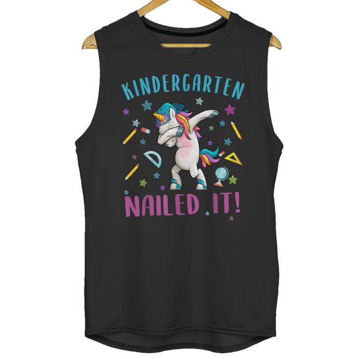 Dabbing Kindergarten Unicorn Graduation Class 2021 Nailed It Unisex Tank Top