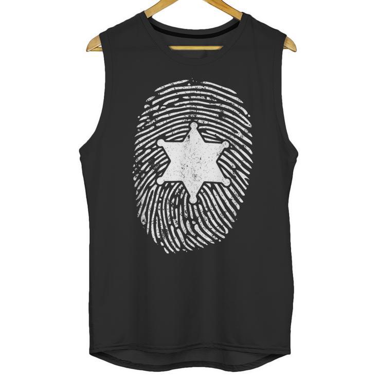 Deputy Sheriff DNA Sheriff Graduation 6 Star Badge Unisex Tank Top