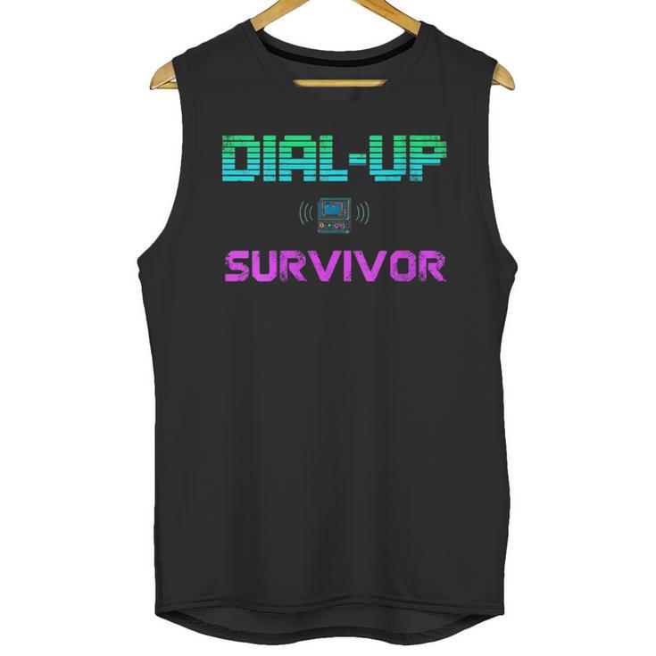 Dial Up Survivor Retro Modem Nostalgia Tech Top Unisex Tank Top
