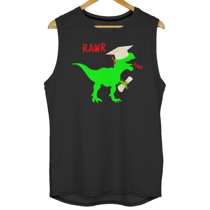 Dinosaur Rawr Diploma Grad Graduate Graduation Unisex Tank Top